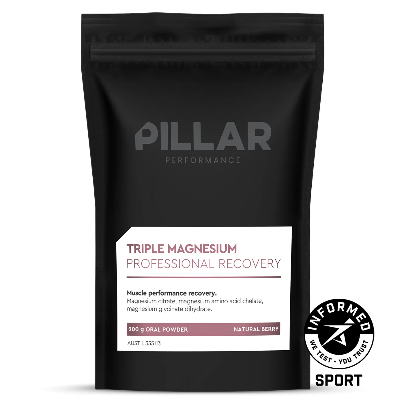 Triple Magnesium Powder — Natural Berry image 2