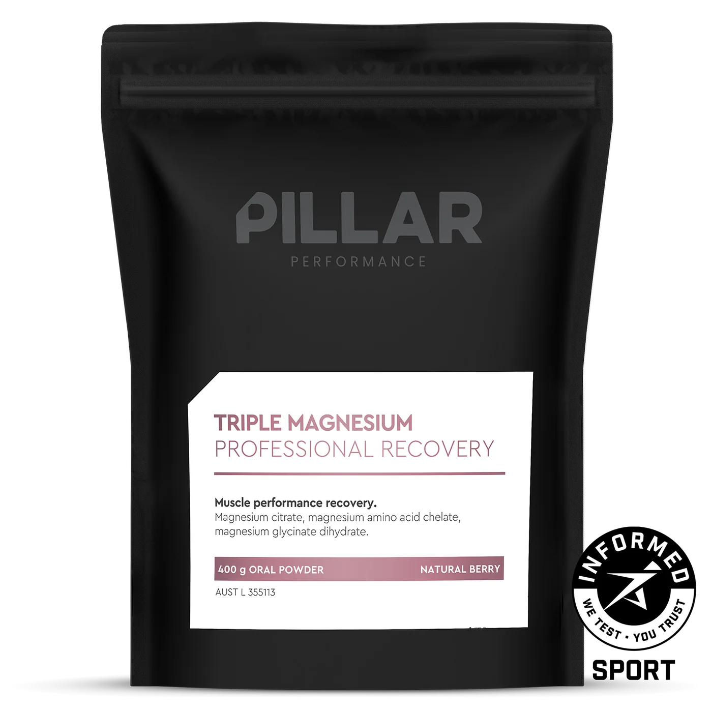 Triple Magnesium Powder — Natural Berry image 3